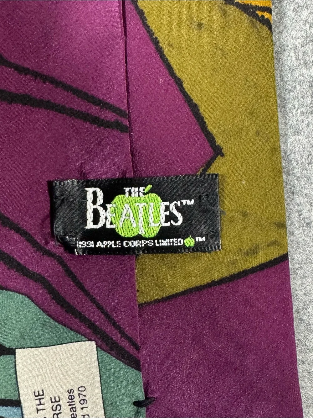 The Beatles Across the Universe Abstract Tie - Green, Blue, Purple, Yellow